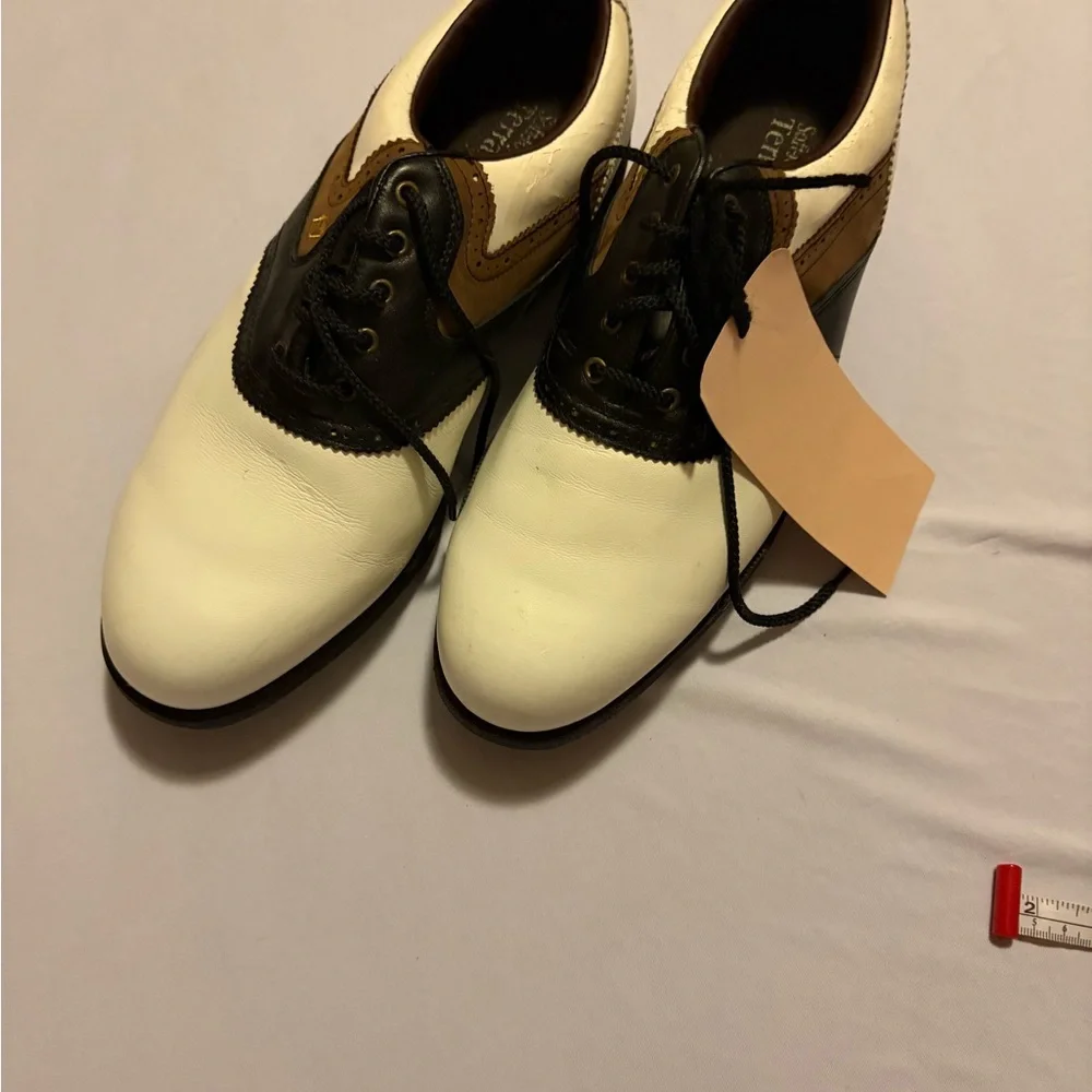 Classic White and Brown fot joy golf Men's Shoes‎ 9.5W